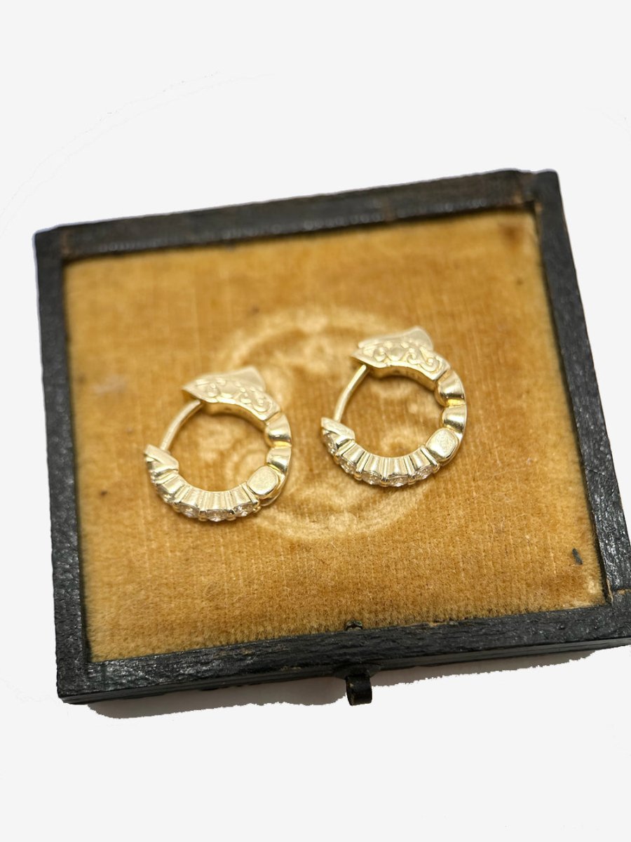 14k Gold .50ct Diamond Hoop Earrings