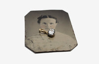 14k Gold Black Rhodium Clip - On Lab Diamond Charm