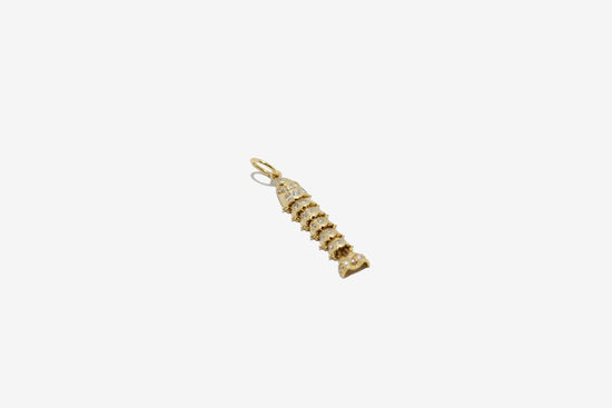 14k Gold + Diamond Articulated Fish Pendant