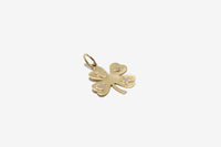 14k Gold Diamond Lucky Clover Pendant