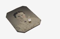 14k Gold Emerald Cut Diamond Charm