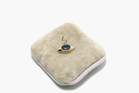 14k Gold Gemstone Eye Pendant