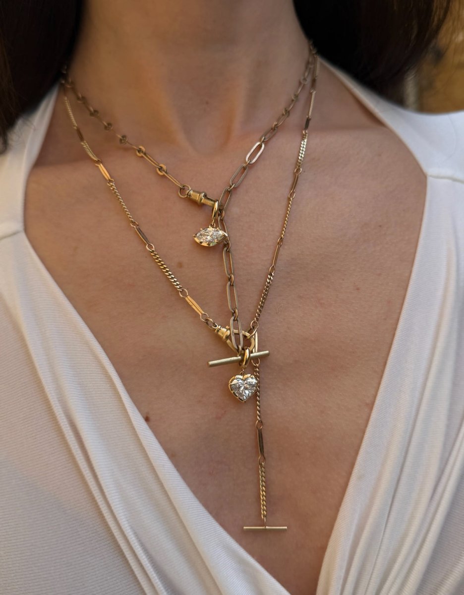 14k Gold Lab Diamond Heart Charm