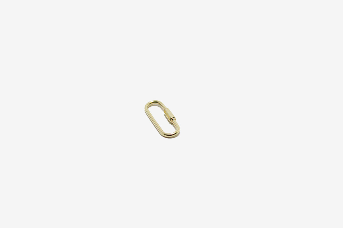 14k Gold Oblong Carabiner