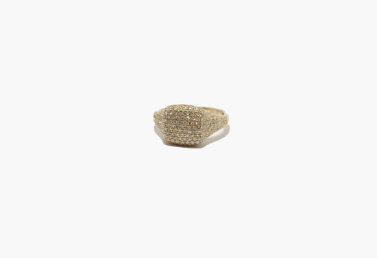 14k Gold Pavé Diamond Pinky Ring