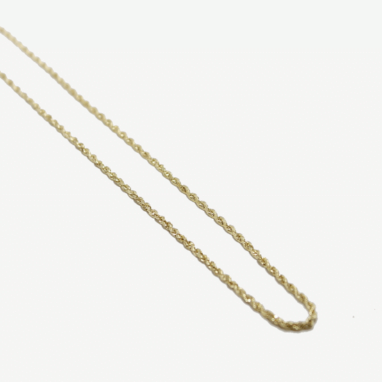 14k Gold Rope Chain Necklace