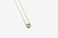 14k Gold White Topaz Necklace