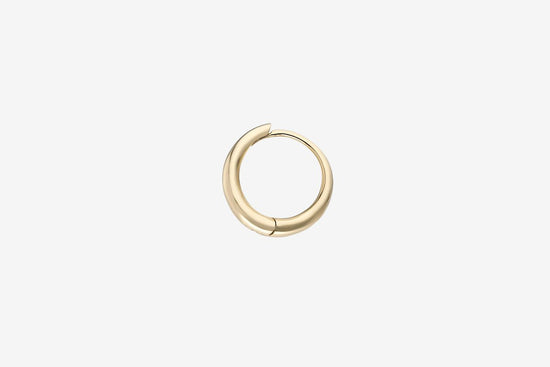 9k Gold Mini Dodu Round Chunky Hoop - Single Earring