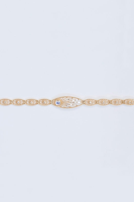 Celine Daoust Dream Maker Moonstone and Diamond Sun Articulated Bracelet