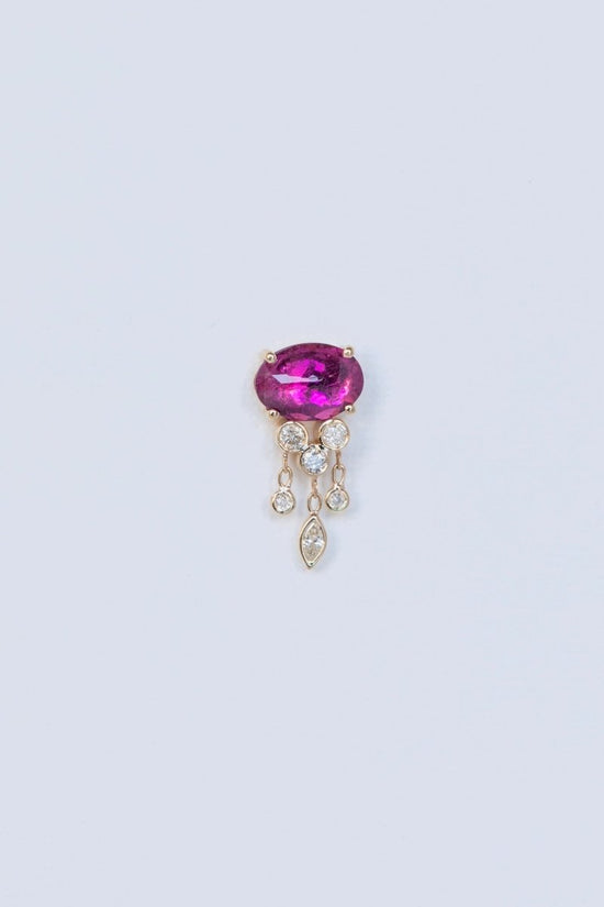 Celine Daoust Pink Tourmaline & Diamond Jellyfish Earrings