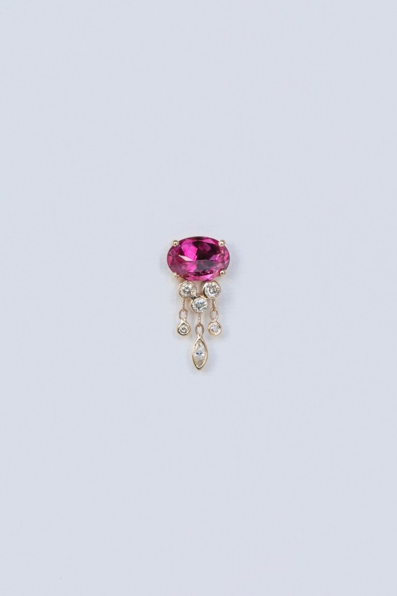 Celine Daoust Pink Tourmaline & Diamond Jellyfish Earrings