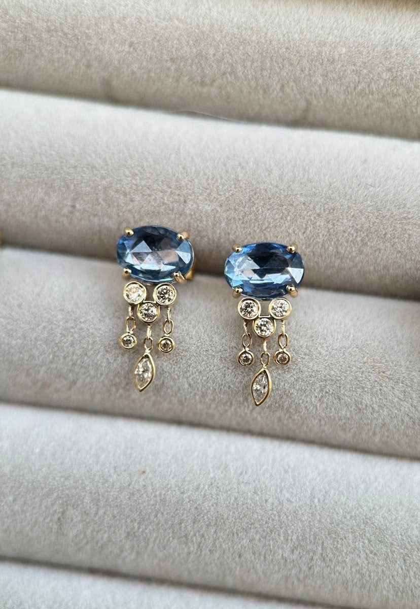 Celine Daoust Sapphire & Diamond Jellyfish Earrings