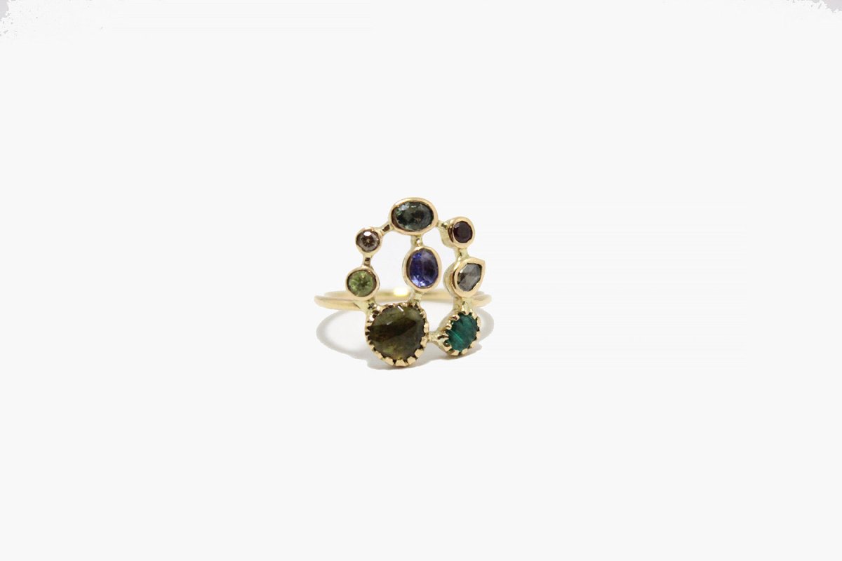 Dorette 18k Gold Jardin Gemstone Ring