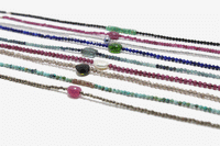 Sterling Silver Beaded Gemstone Bracelet