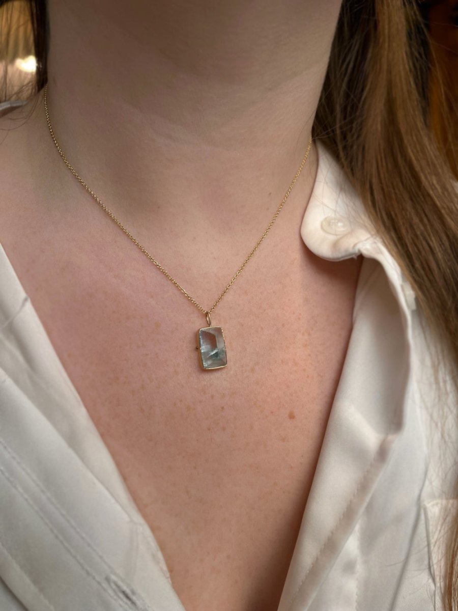 Occasionally Sweet 14k Gold Aquamarine Necklace