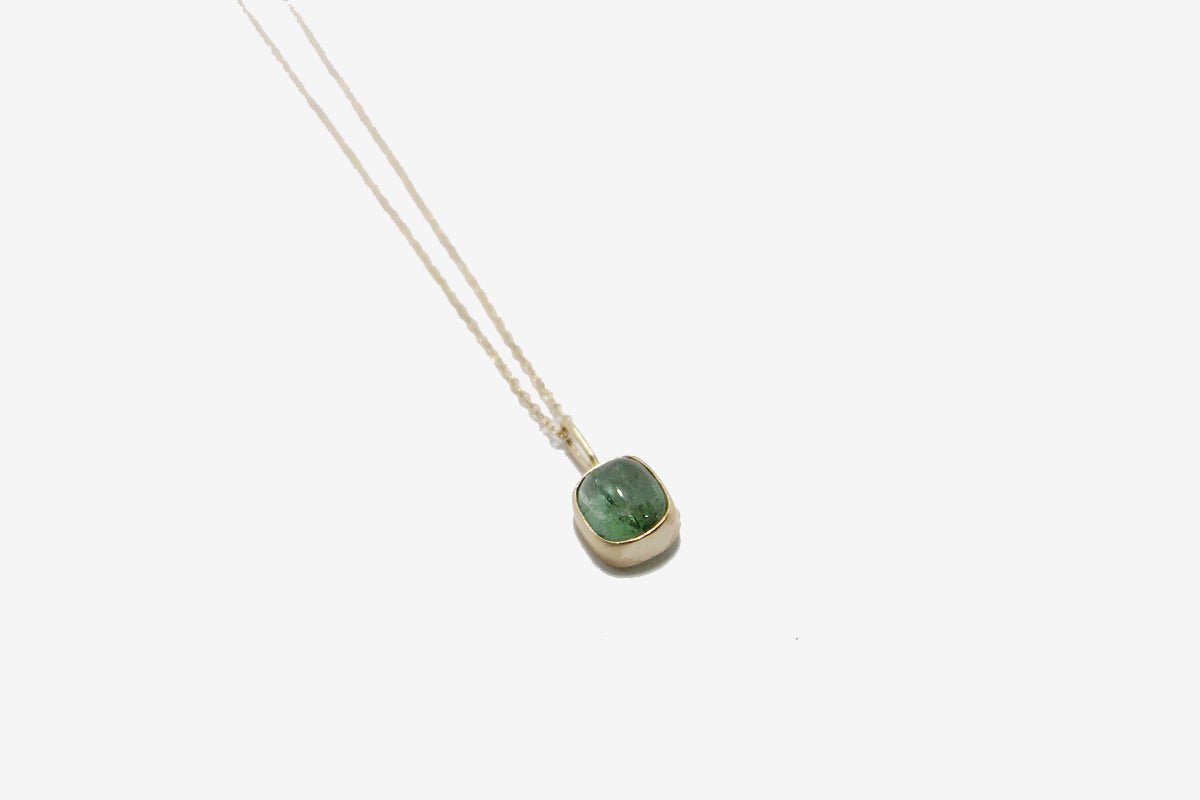 Occasionally Sweet 14k Gold Green Tourmaline Necklace