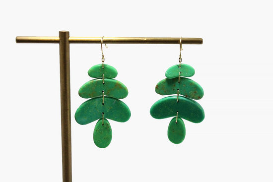 Ten Thousand Things Green Turquoise Small Totem Earrings