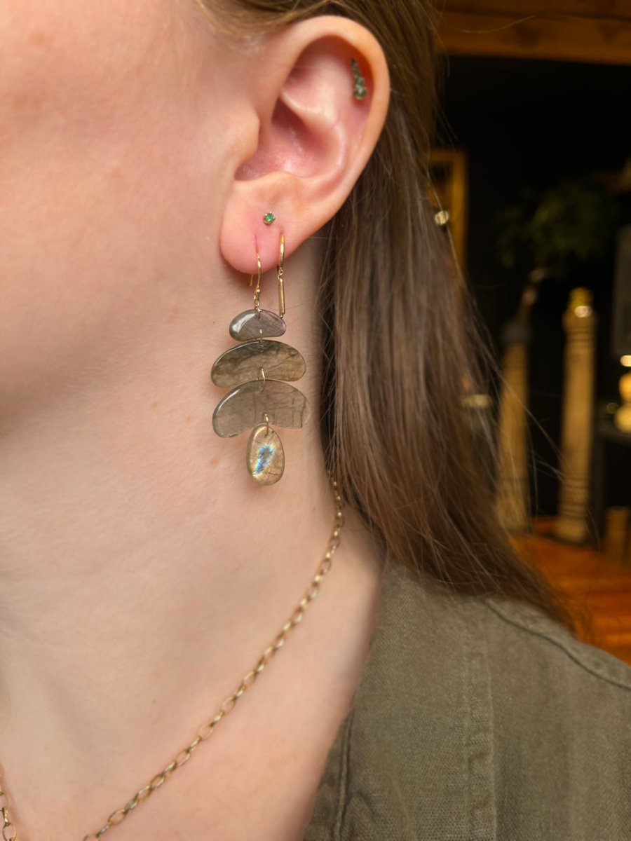 Ten Thousand Things Labradorite Small Totem Earrings