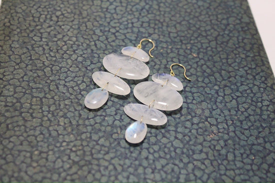 Ten Thousand Things Moonstone Oval Small Totem Earrings