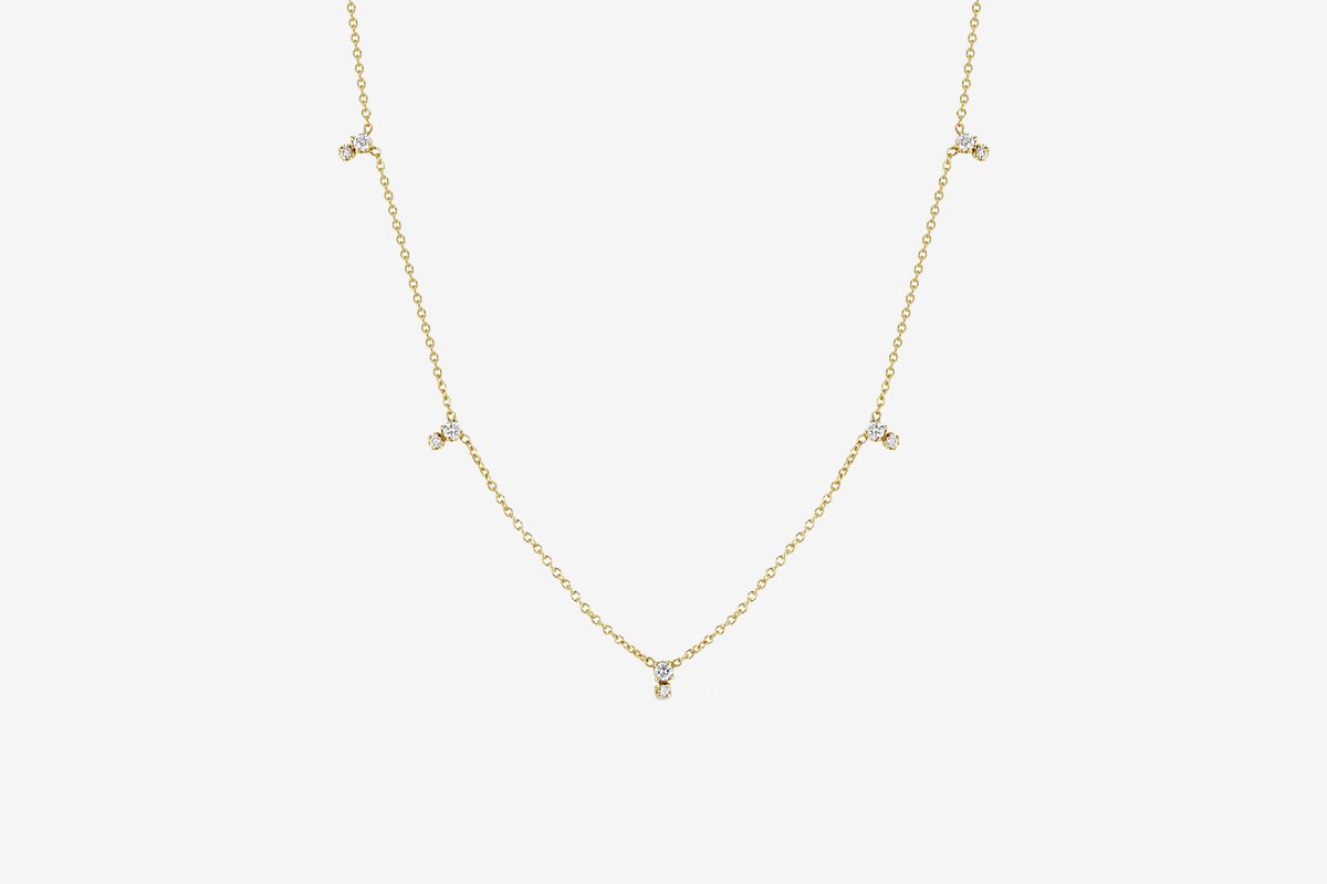 Zoe Chicco 14k Stacked Diamond Station Necklace