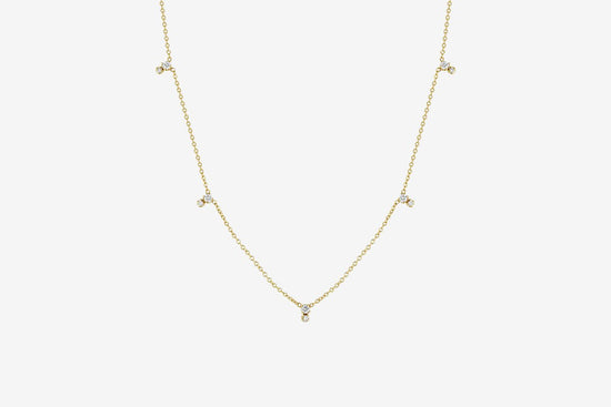 Zoe Chicco 14k Stacked Diamond Station Necklace