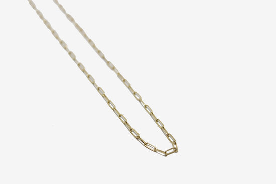 14k Yellow Gold Paperclip Chain Necklace