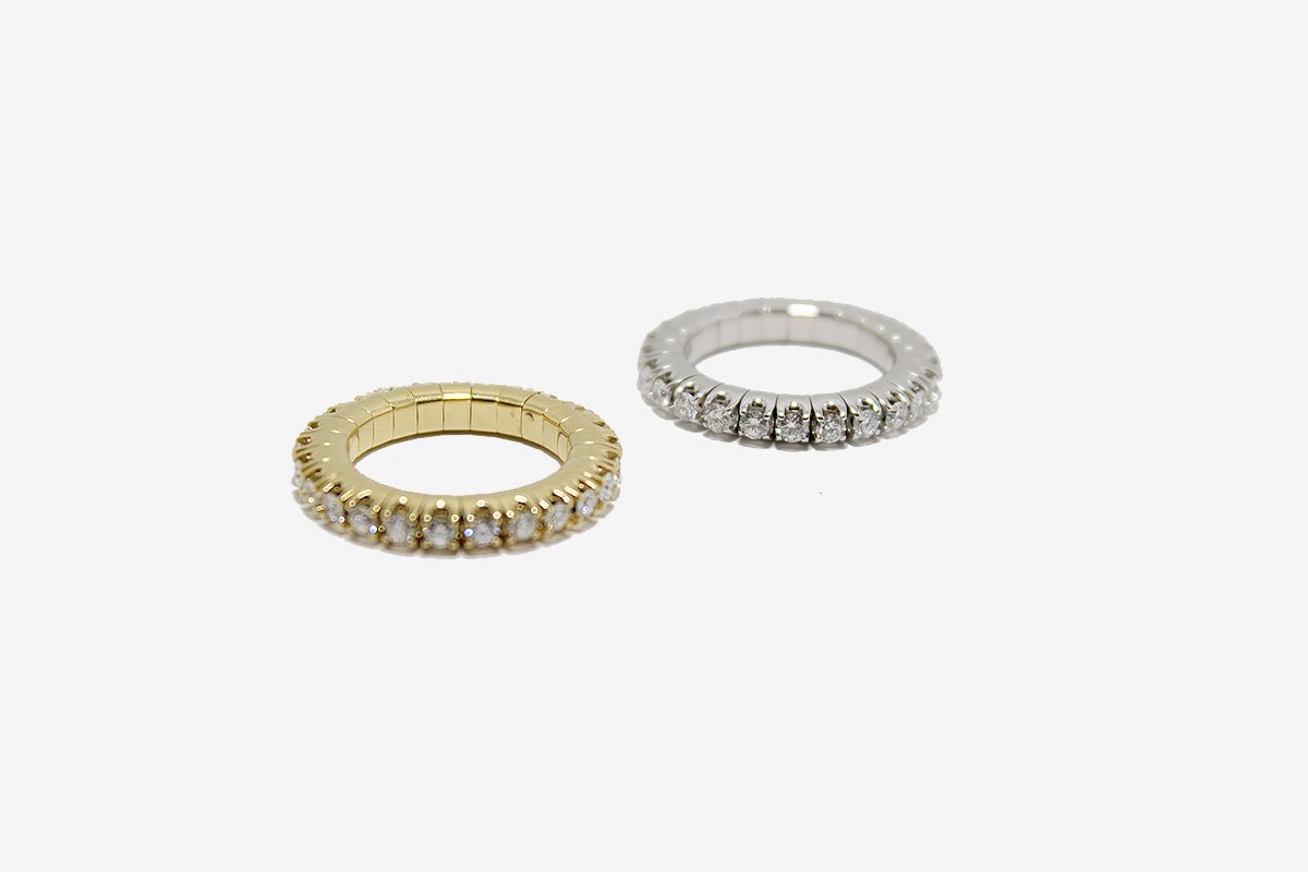 18k Gold Stretch Diamond Eternity Ring