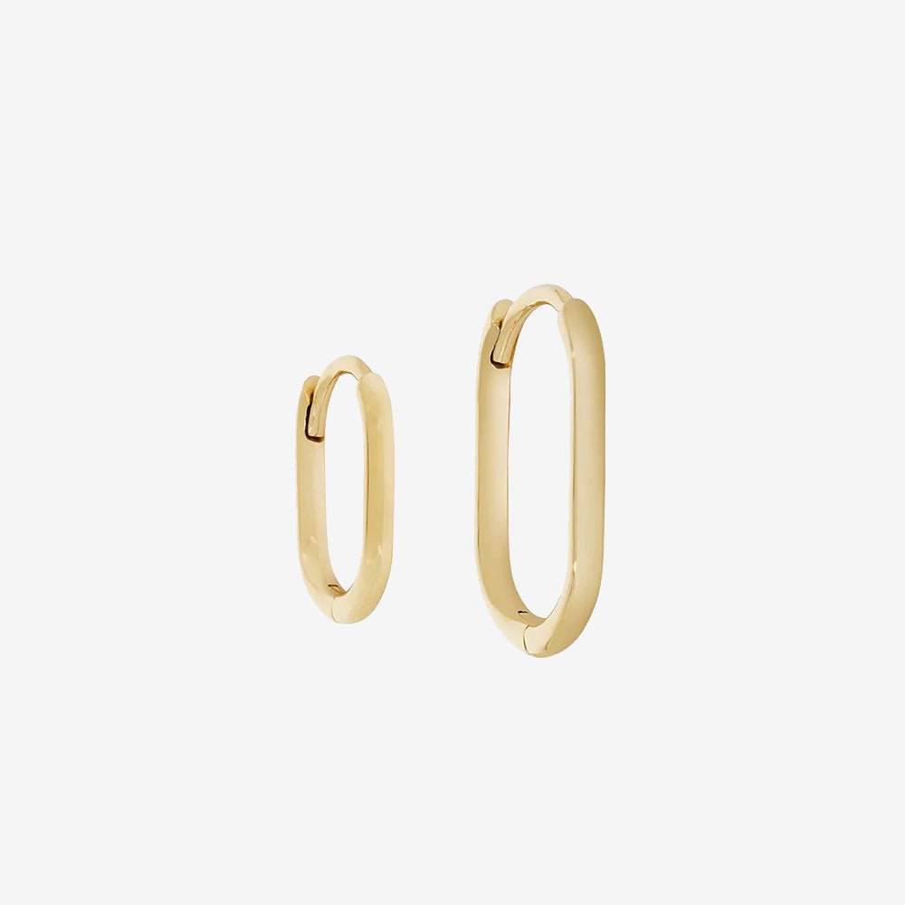 Metier 9k Oval Clicker Hoop - Single Earring