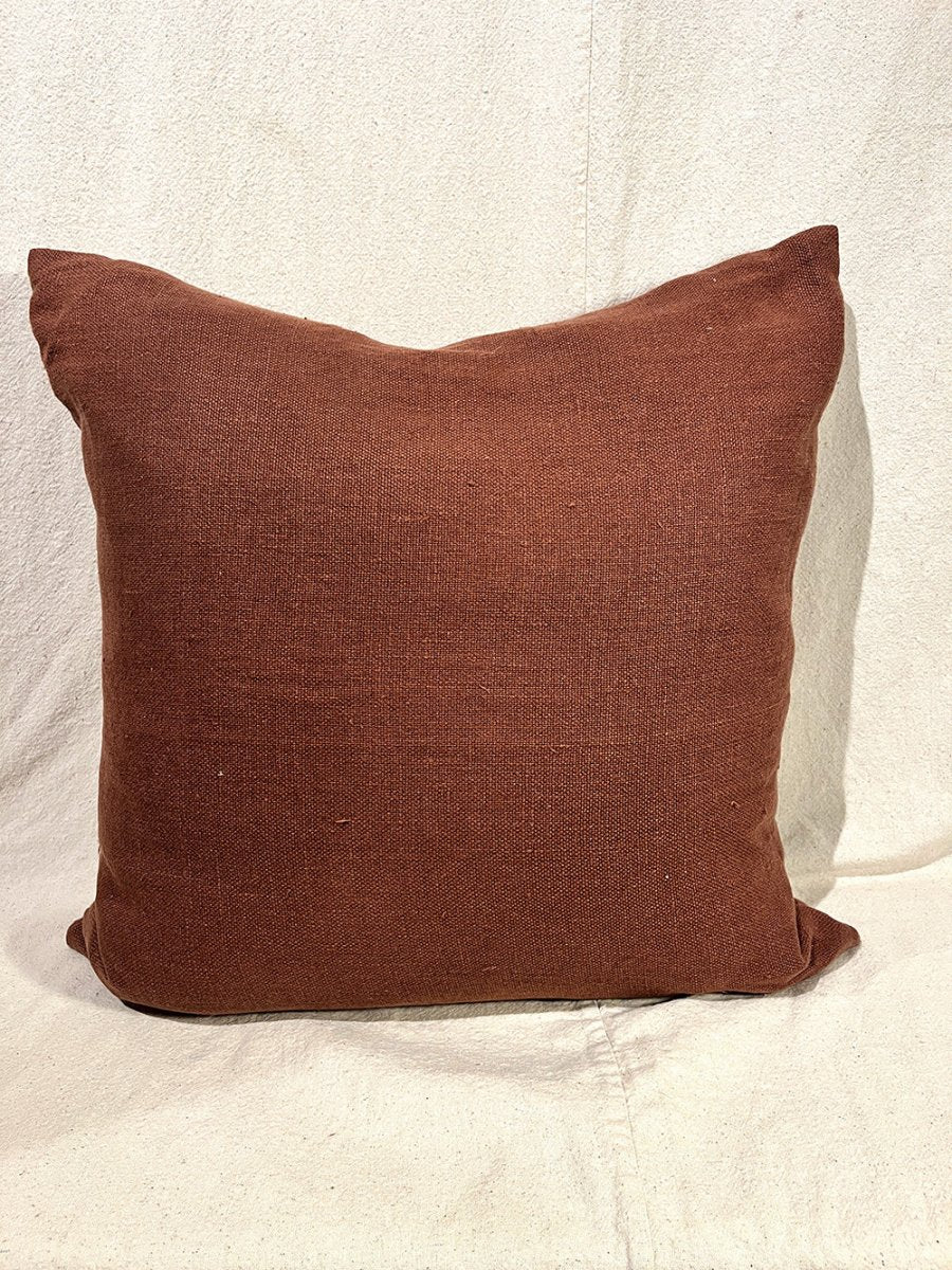 Saffron Linen Feather + Down Pillow