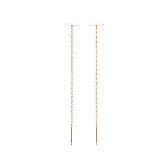 Zoe Chicco 14k Gold Thin Bar Threader Earrings