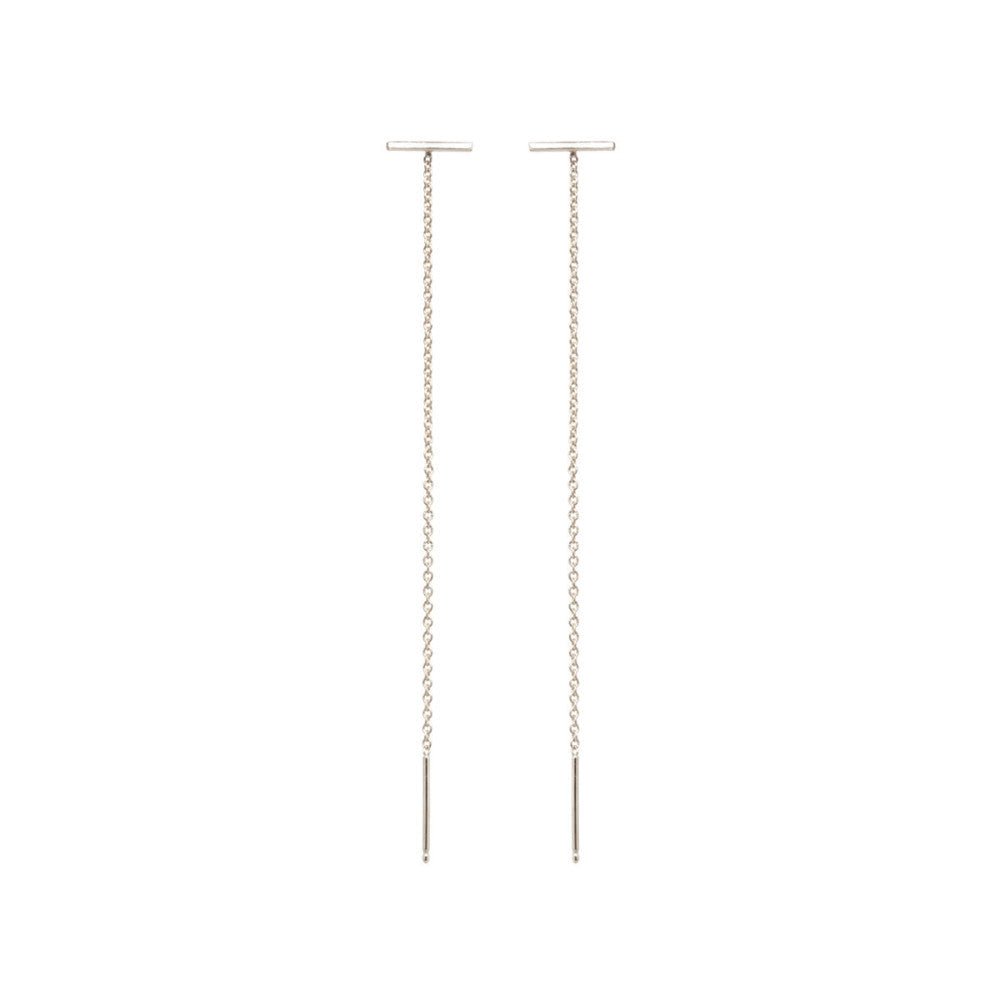 Zoe Chicco 14k Gold Thin Bar Threader Earrings