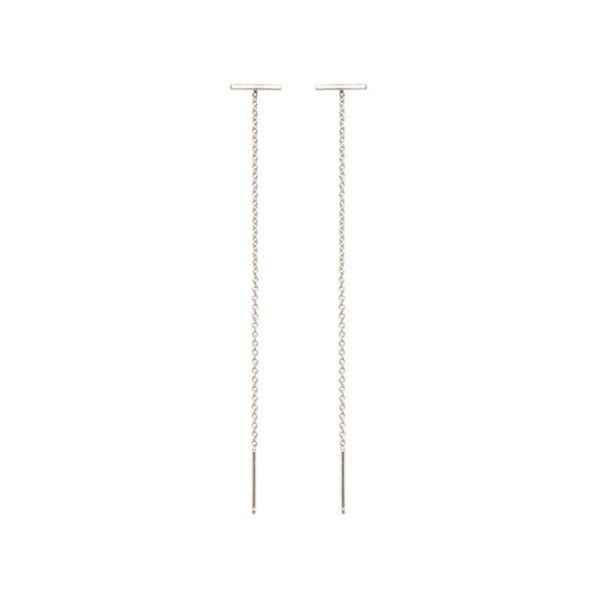 Zoe Chicco 14k Gold Thin Bar Threader Earrings